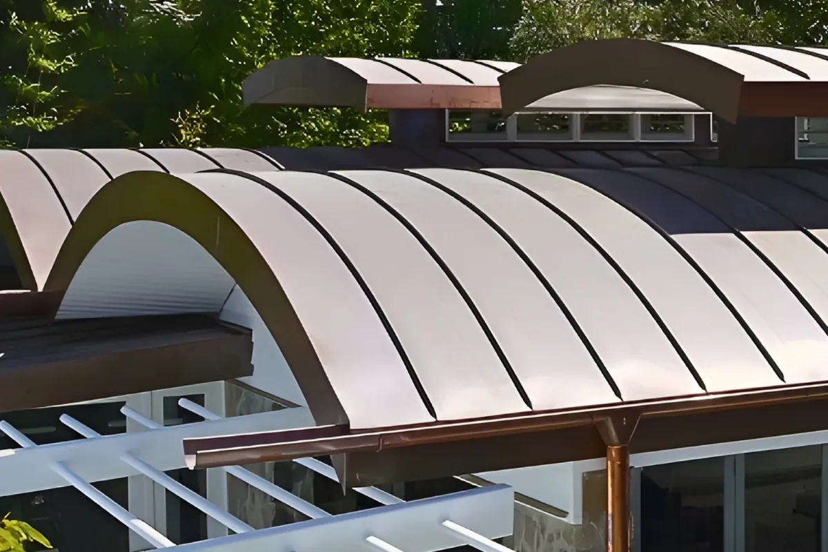 Hawthorne — Pool Pavilion — Copper Curved Standing Seam by Euroclad — Hawthorne, QLD
