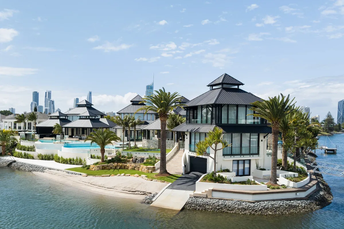 Nail-strip cladding detail in matte steel — Isle of Capri, Gold Coast by Euroclad