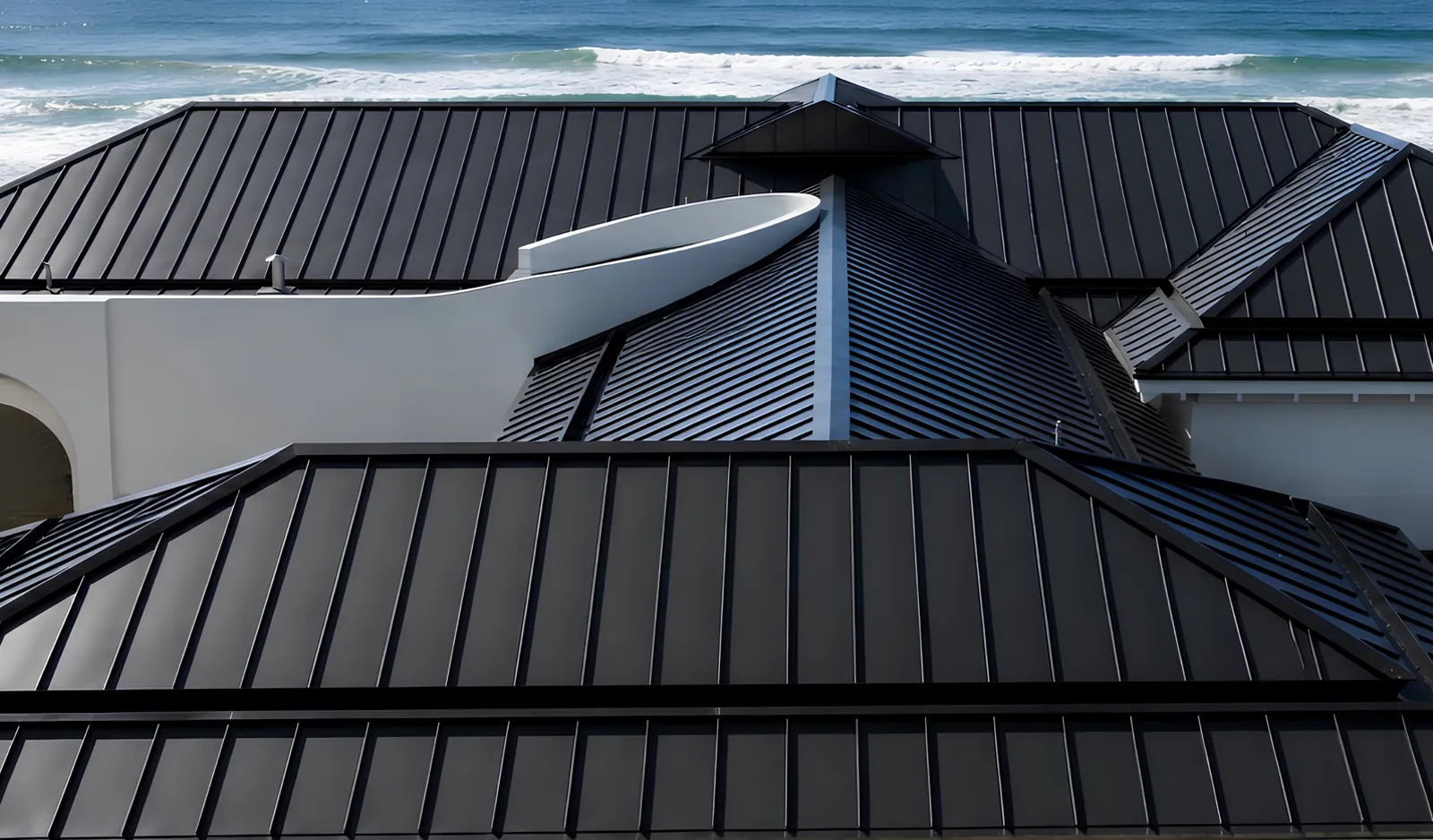 Mermaid Beach residence — coastal aluminium roof detail by Euroclad