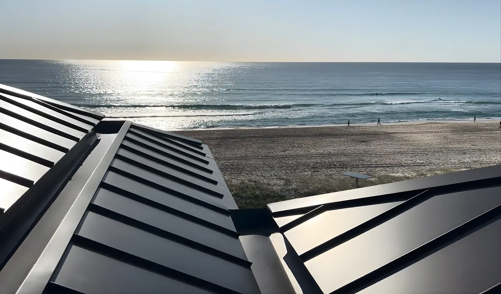 Mermaid Beach residence — standing seam roofline and coastline by Euroclad