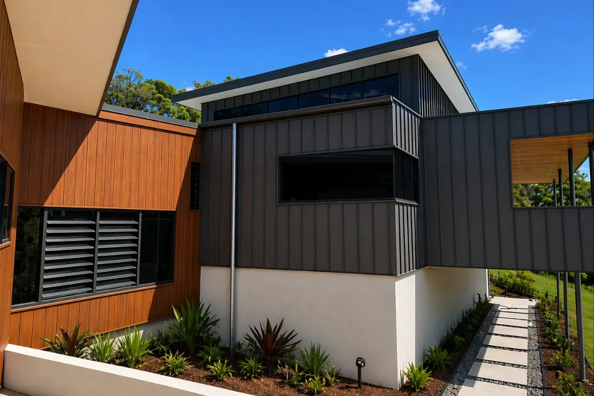 Mudgeeraba — Pavilion Home — Steel Standing Seam by Euroclad — Mudgeeraba, QLD
