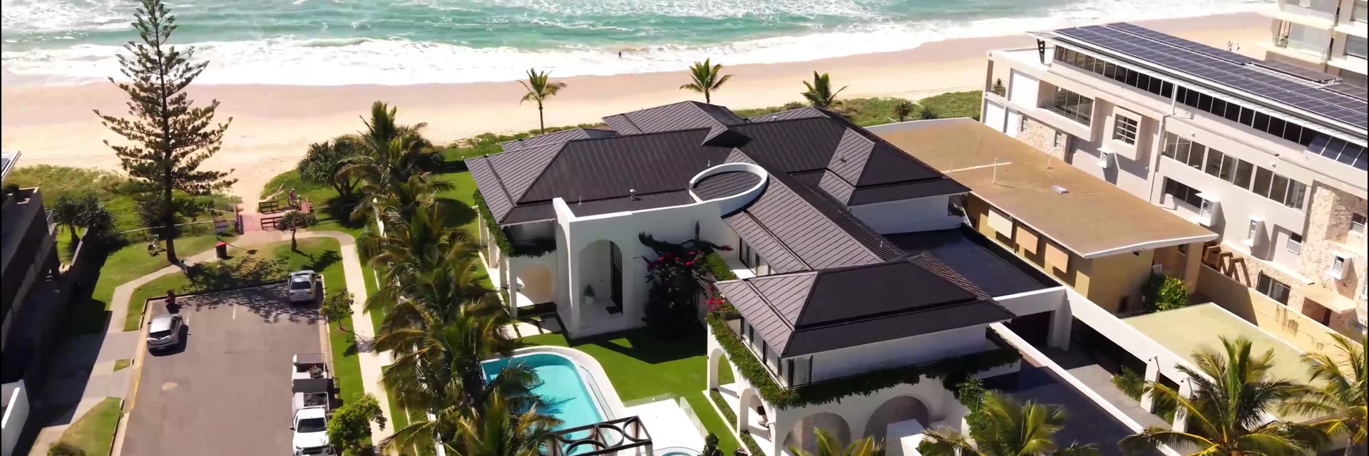 Euroclad architectural cladding — precision zinc, copper and aluminium roofing systems on Gold Coast premium residences